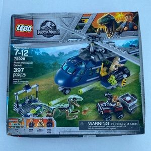 Lego Jurassic World Blue's Helicopter Pursuit 75928. New in sealed box. Retired